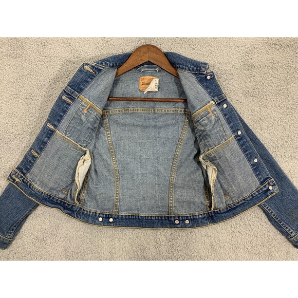 Levi Strauss Signature Denim Blue Jean Youth Button-up Jacket Large (L) - Picture 8 of 13